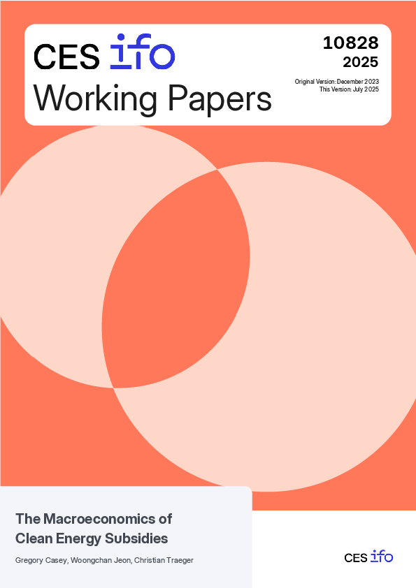 The Macroeconomics of Clean Energy Subsidies