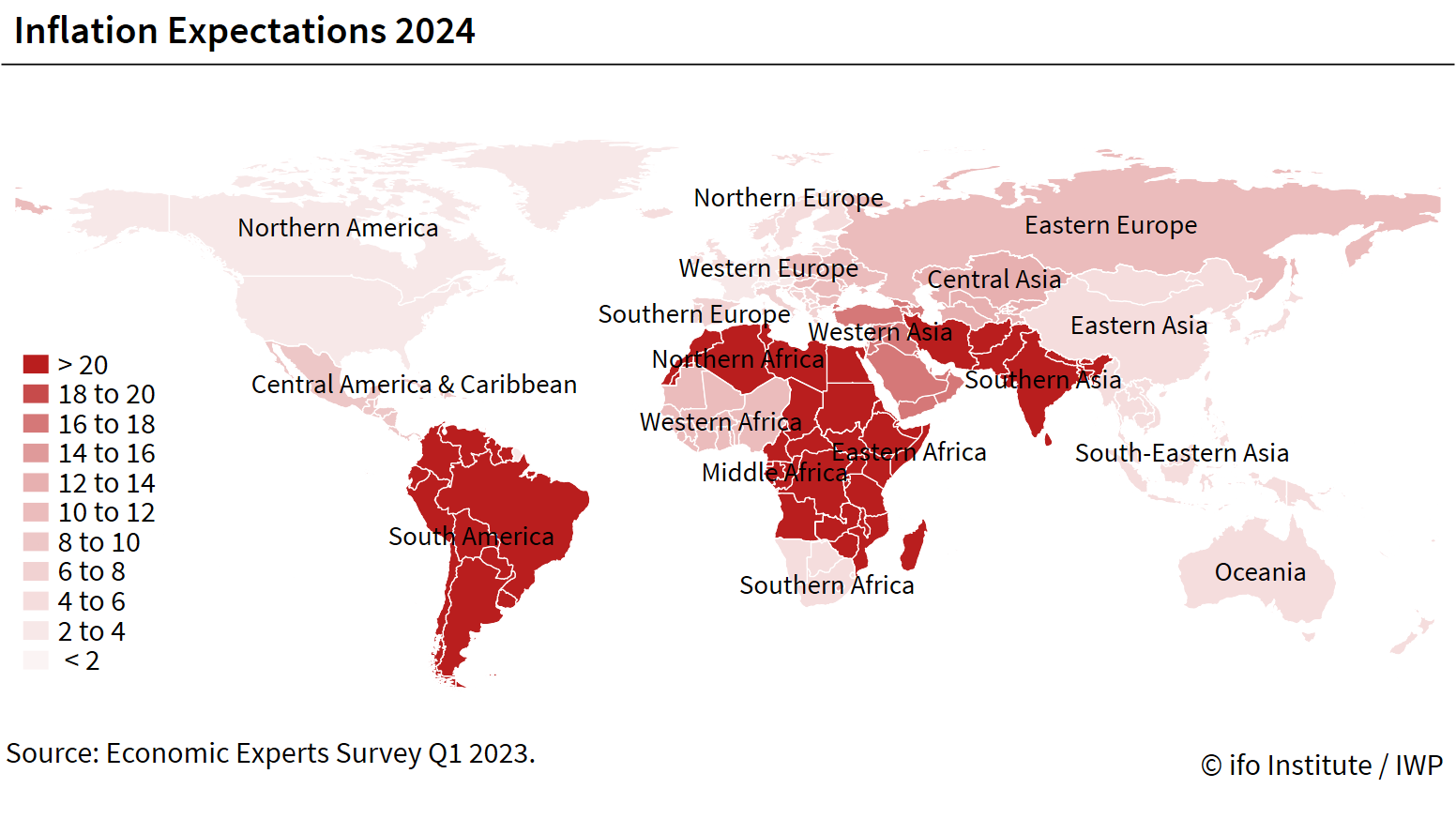 Economic Experts Survey Inflation Remains High Worldwide (Q1 2023